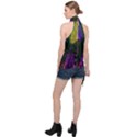 Data City Large Fiction Digital Halter Asymmetric Satin Top View2