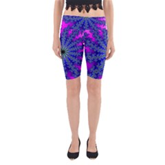 Fractal Abstract Background Digital Yoga Cropped Leggings by Pakrebo