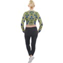 Pattern Thistle Structure Texture Long Sleeve Cropped Velvet Jacket View2