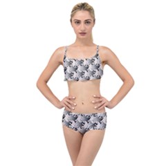 Seamless Tessellation Background Layered Top Bikini Set by Pakrebo