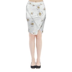 Pattern Design Nature Art Drawing Midi Wrap Pencil Skirt by Pakrebo