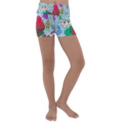 Supersonic Key West Gypsy Blast Kids  Lightweight Velour Yoga Shorts by chellerayartisans