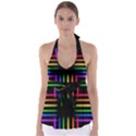 Neon Light Abstract Pattern Babydoll Tankini Top View1