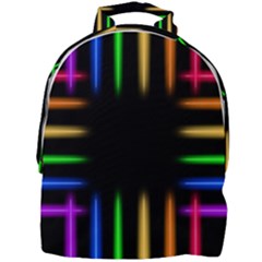 Neon Light Abstract Pattern Mini Full Print Backpack by Mariart