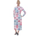 Fabric Textile Plaid Velvet Maxi Wrap Dress View2