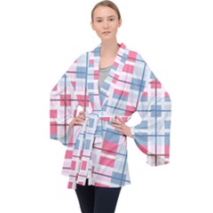 Fabric Textile Plaid Velvet Kimono Robe by HermanTelo