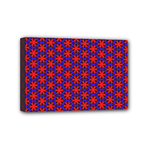 Blue Pattern Texture Mini Canvas 6  X 4  (stretched) by HermanTelo