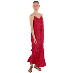 Roses Red Love Cami Maxi Ruffle Chiffon Dress by HermanTelo