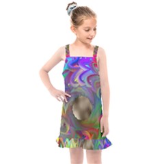 Rainbow Plasma Neon Kids  Overall Dress by HermanTelo