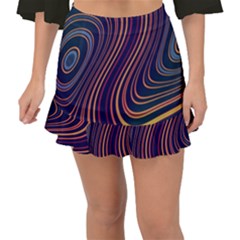 Fractal Mathematics Generated Fishtail Mini Chiffon Skirt by Bajindul