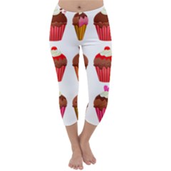 Chocolate Cake Muffin Capri Winter Leggings  by Bajindul