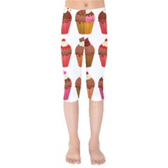 Chocolate Cake Muffin Kids  Capri Leggings  by Bajindul