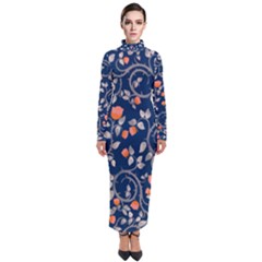 Midnight Florals Turtleneck Maxi Dress by VeataAtticus