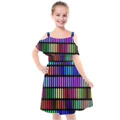 Resolve Art Pattern Kids  Cut Out Shoulders Chiffon Dress by HermanTelo