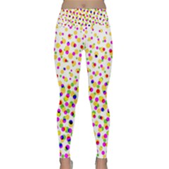 Illustration Abstract Pattern Polka Dot Lightweight Velour Classic Yoga Leggings by Pakrebo