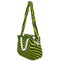 Wave Green Rope Handles Shoulder Strap Bag by HermanTelo