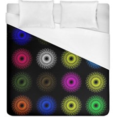 Flowers Arrangement Symmetry Duvet Cover (king Size) by Bajindul