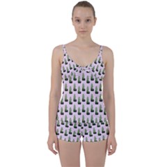 Cactus Pink Pattern Tie Front Two Piece Tankini by snowwhitegirl