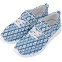 Geometric Overlay Blue Men s Velcro Strap Shoes View2