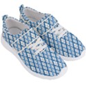 Geometric Overlay Blue Men s Velcro Strap Shoes View3