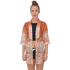 Scrapbook Orange Shades Open Front Chiffon Kimono by HermanTelo