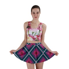 Purple Textile And Fabric Pattern Mini Skirt by Pakrebo