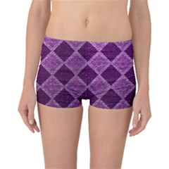 Purple Pattern Boyleg Bikini Bottoms by Pakrebo