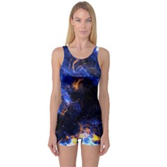 Universe Exploded One Piece Boyleg Swimsuit by WensdaiAmbrose