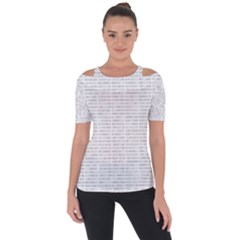 Binary Background Shoulder Cut Out Short Sleeve Top by Bajindul