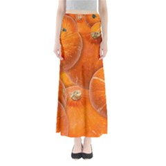 Pumpkin Halloween Fall Thanksgiving Full Length Maxi Skirt by Pakrebo