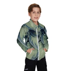 Closeup Photo Of Green Variegated Leaf Plants Kids  Windbreaker by Pakrebo