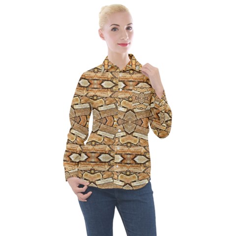 Ml-c5-3 Women s Long Sleeve Pocket Shirt by ArtworkByPatrick