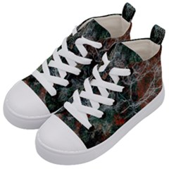 Aerial Photography Of Green Leafed Tree Kids  Mid-top Canvas Sneakers by Pakrebo