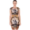 Awesome Skeleton With Skulls Capsleeve Drawstring Dress  View1