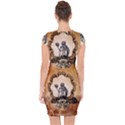 Awesome Skeleton With Skulls Capsleeve Drawstring Dress  View2