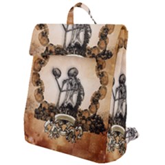 Awesome Skeleton With Skulls Flap Top Backpack by FantasyWorld7