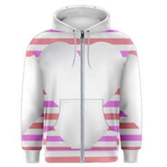 Love Heart Valentine S Day Men s Zipper Hoodie by HermanTelo