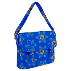 Pattern Backgrounds Blue Star Buckle Messenger Bag by HermanTelo