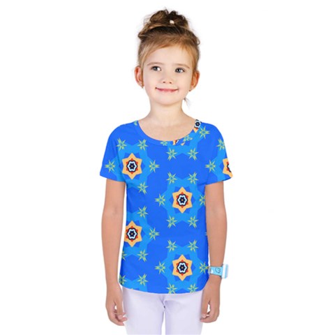 Pattern Backgrounds Blue Star Kids  One Piece Tee by HermanTelo