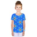 Pattern Backgrounds Blue Star Kids  One Piece Tee View1