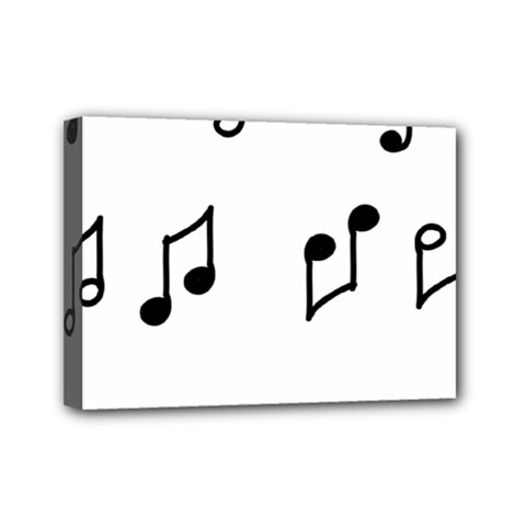 Piano Notes Music Mini Canvas 7  X 5  (stretched) by HermanTelo