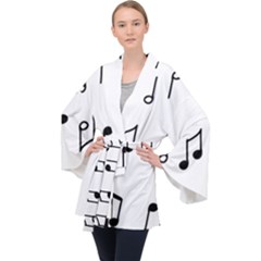 Piano Notes Music Velvet Kimono Robe by HermanTelo