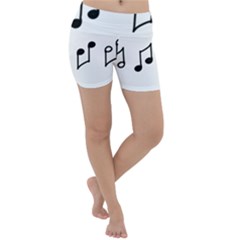 Piano Notes Music Lightweight Velour Yoga Shorts by HermanTelo