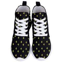 Peeled Banana On Black Women s Lightweight High Top Sneakers by snowwhitegirl