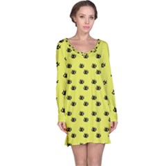 Yellow Eyes Long Sleeve Nightdress by snowwhitegirl