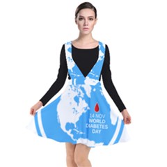 The World Day Of Struggle Against Diabet Plunge Pinafore Dress by Sudhe