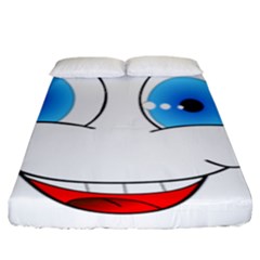 Smiley Face Laugh Comic Funny Fitted Sheet (king Size) by Sudhe