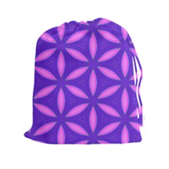 Purple Drawstring Pouch (xxl) by HermanTelo