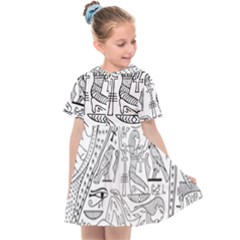 Egyptian Hieroglyphics History Seb Kids  Sailor Dress by Sudhe