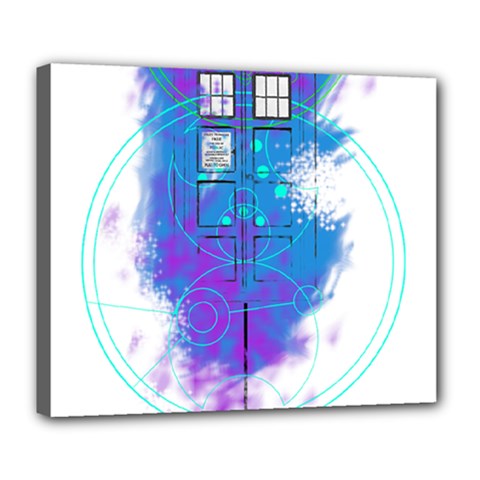 Tattoo Tardis Seventh Doctor Doctor Deluxe Canvas 24  X 20  (stretched) by Sudhe